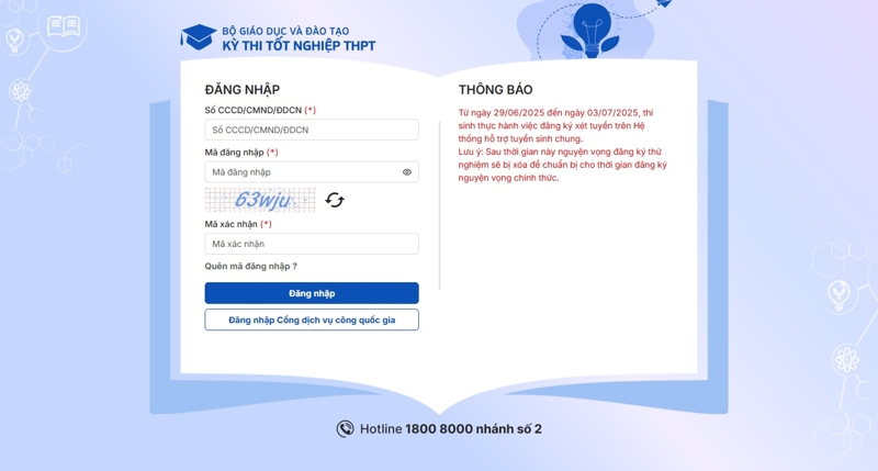 Hướng dẫn đăng ký nguyện vọng xét tuyển đại học cao đẳng năm 2025