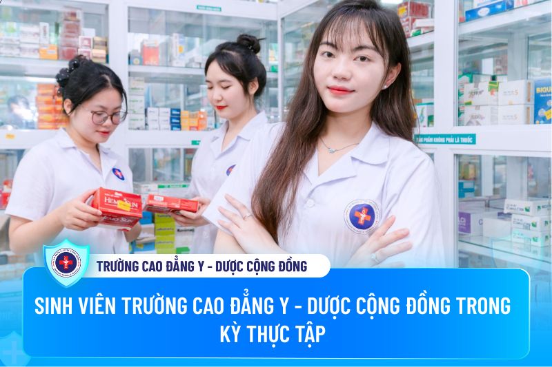 Sinh viên Trường Cao đẳng Y - Dược Cộng đồng trong kỳ thực tập