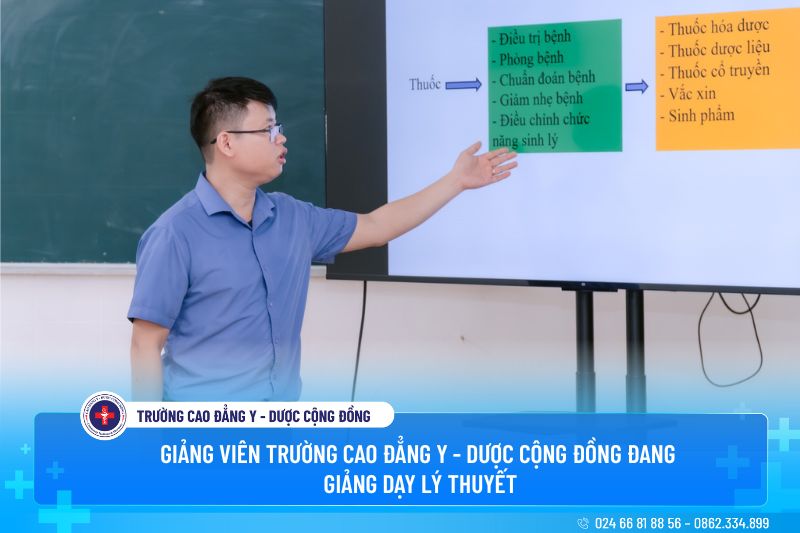 Buổi học tại trường Cao đẳng - Y Dược Cộng đồng 