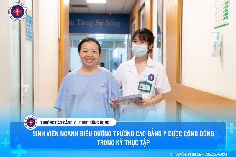 Sinh viên trường Cao đẳng Y - Dược Cộng đồng đi thực tập 