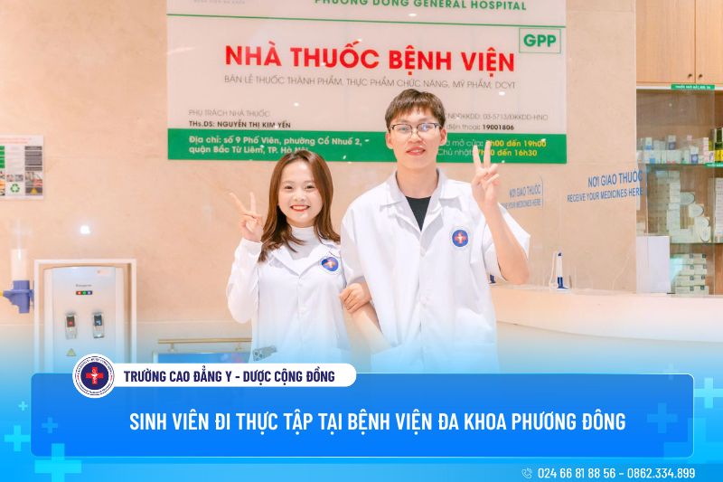 Sinh viên đi thực tập tại bệnh viện đa khoa Phương Đông