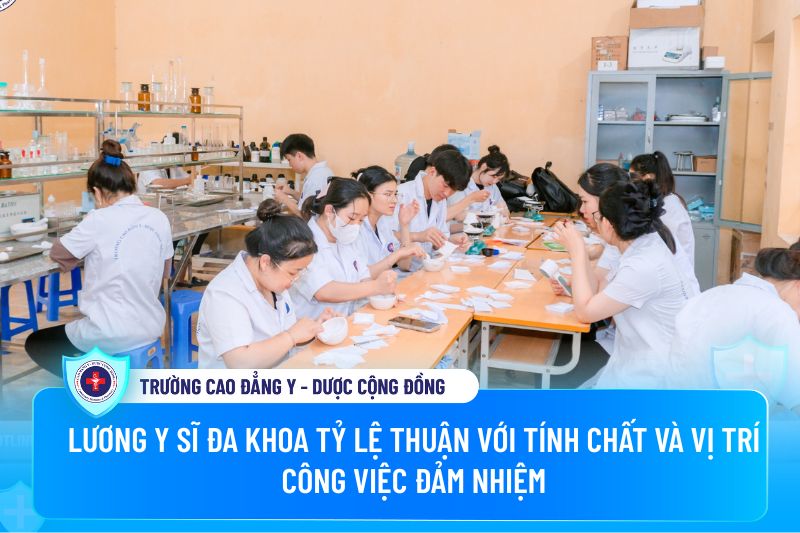 Lương Y sĩ đa khoa tỷ lệ thuận với tính chất và vị trí công việc đảm nhiệm