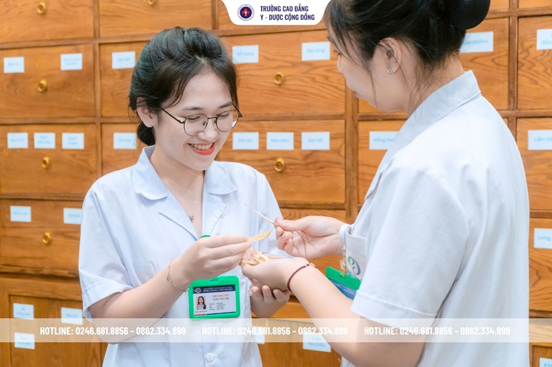 Sinh viên y dược học tập kết hợp giữa lý thuyết và thực hành chuyên môn