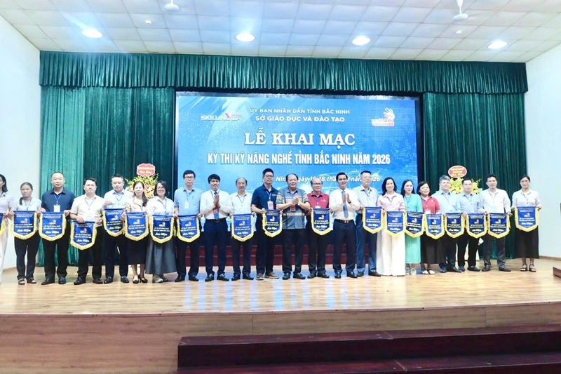 Kỳ thi Kỹ năng nghề tỉnh Bắc Ninh năm 2026 quy tụ 20 đơn vị giáo dục nghề nghiệp Kỳ thi Kỹ năng nghề tỉnh Bắc Ninh năm 2026 quy tụ 20 đơn vị giáo dục nghề nghiệp
