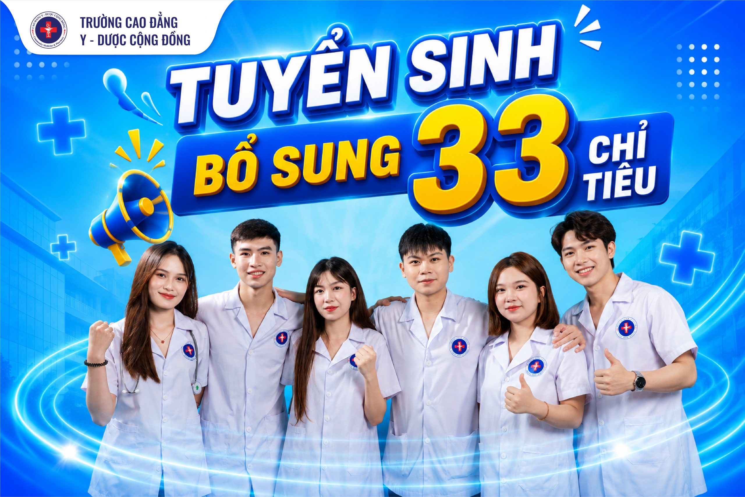 Tuyển sinh bổ sung 33 chỉ tiêu khối ngành sức khoẻ